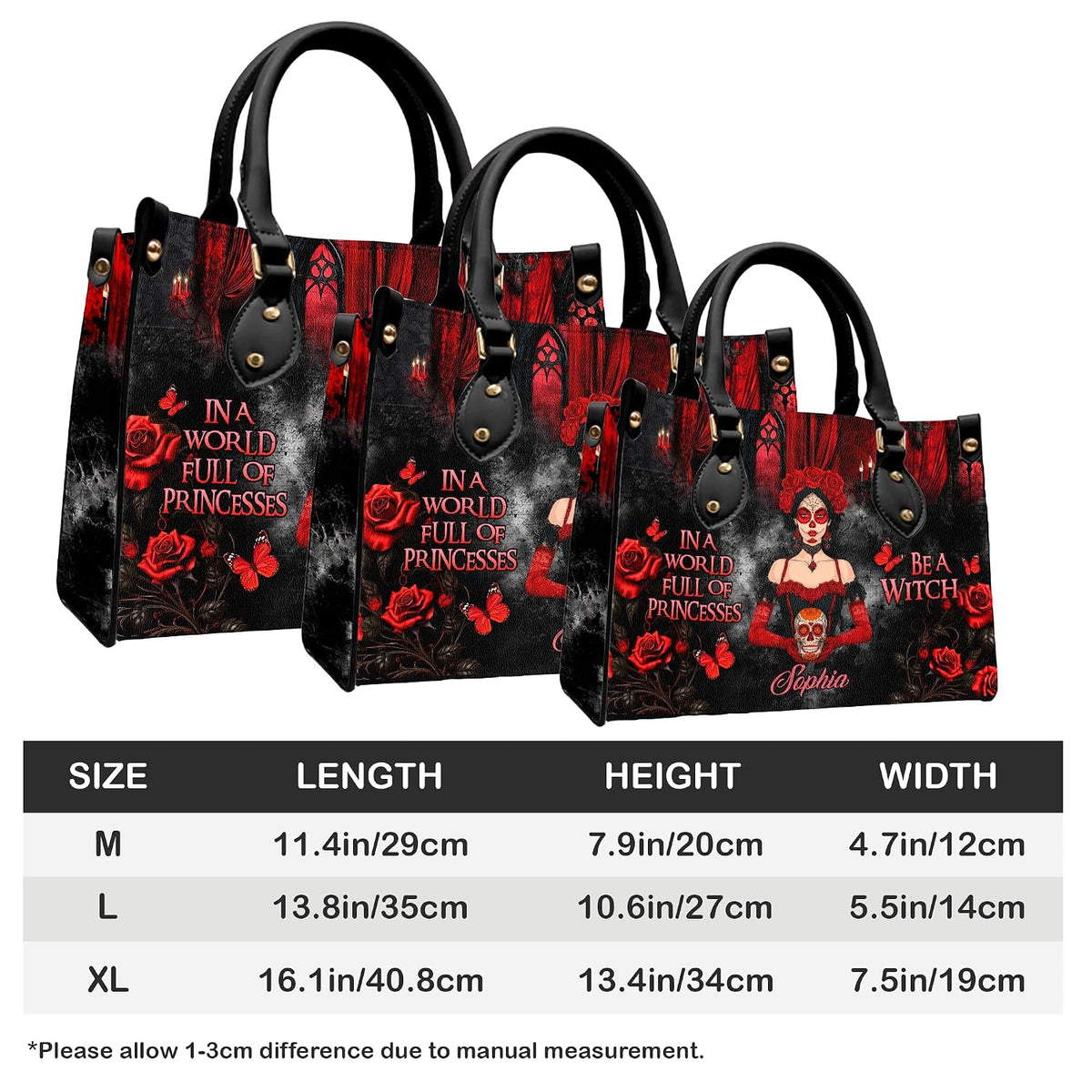 PREAUREUM "{split_values}" Personalized {collection_title} Leather Handbag