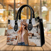 PREAUREUM "{split_values}" Personalized {collection_title} Leather Handbag