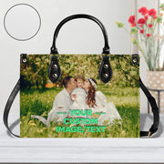 PREAUREUM "{split_values}" Personalized {collection_title} Leather Handbag