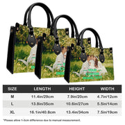 PREAUREUM "{split_values}" Personalized {collection_title} Leather Handbag