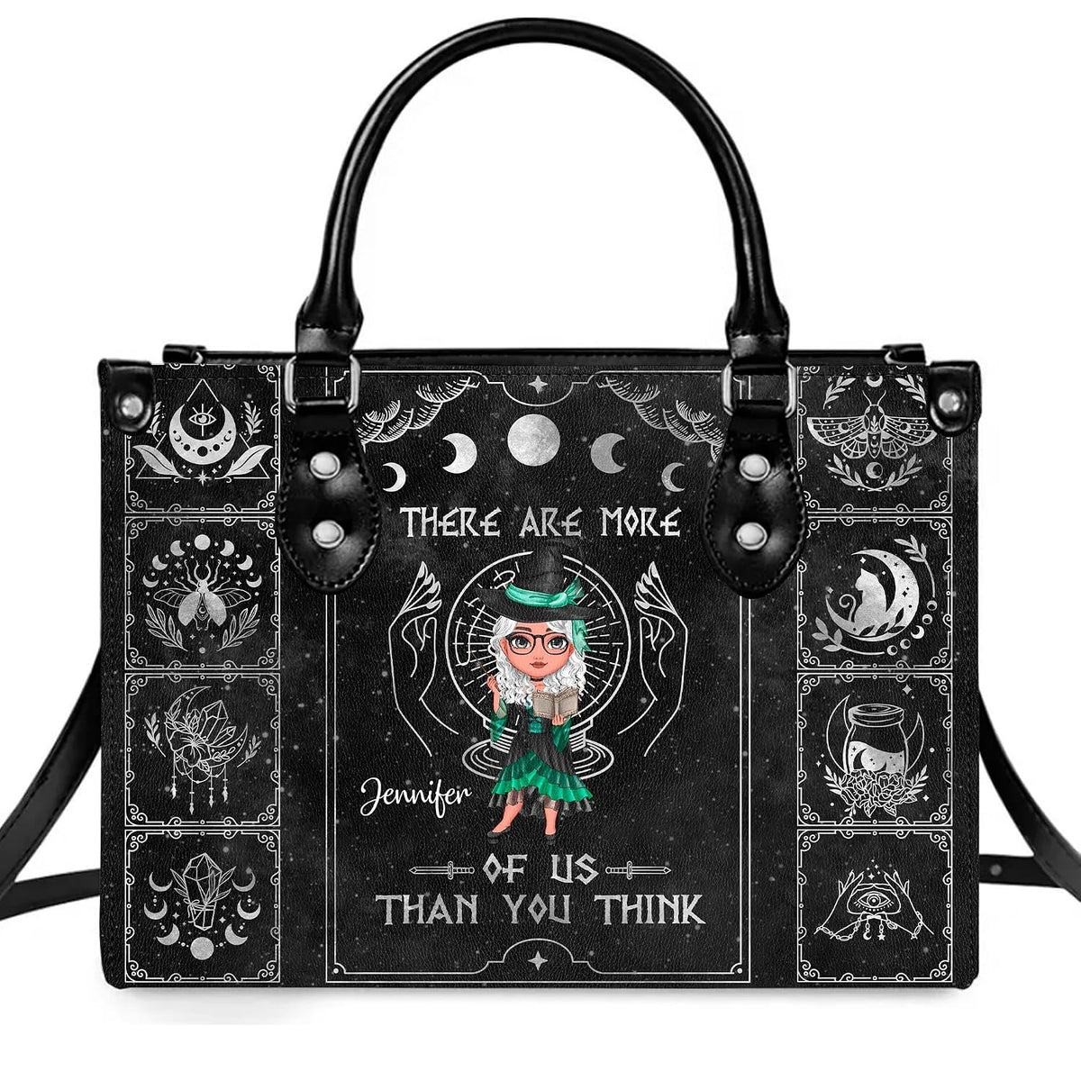 PREAUREUM "{split_values}" Personalized {collection_title} Leather Handbag