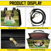 PREAUREUM "{split_values}" Personalized {collection_title} Leather Handbag
