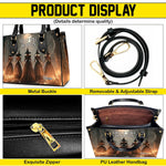 PREAUREUM "{split_values}" Personalized {collection_title} Leather Handbag