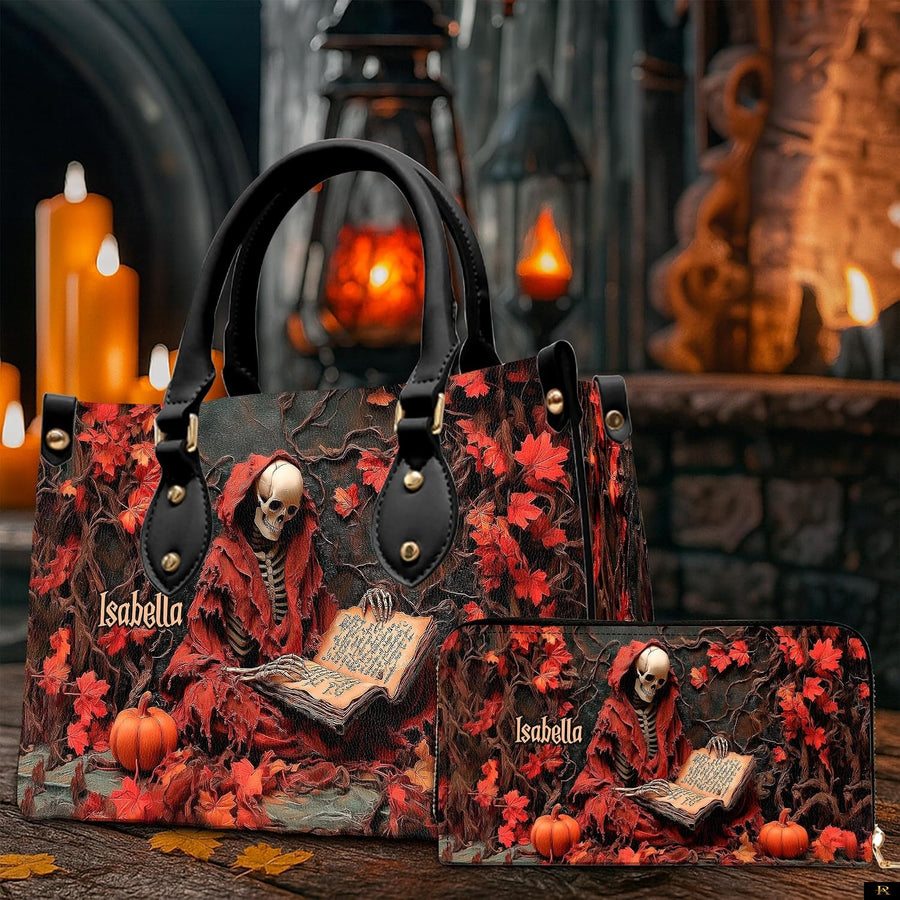 PREAUREUM "{split_values}" Personalized {collection_title} Leather Handbag
