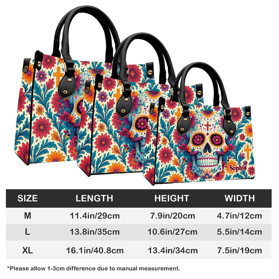 PREAUREUM "{split_values}" Personalized {collection_title} Leather Handbag