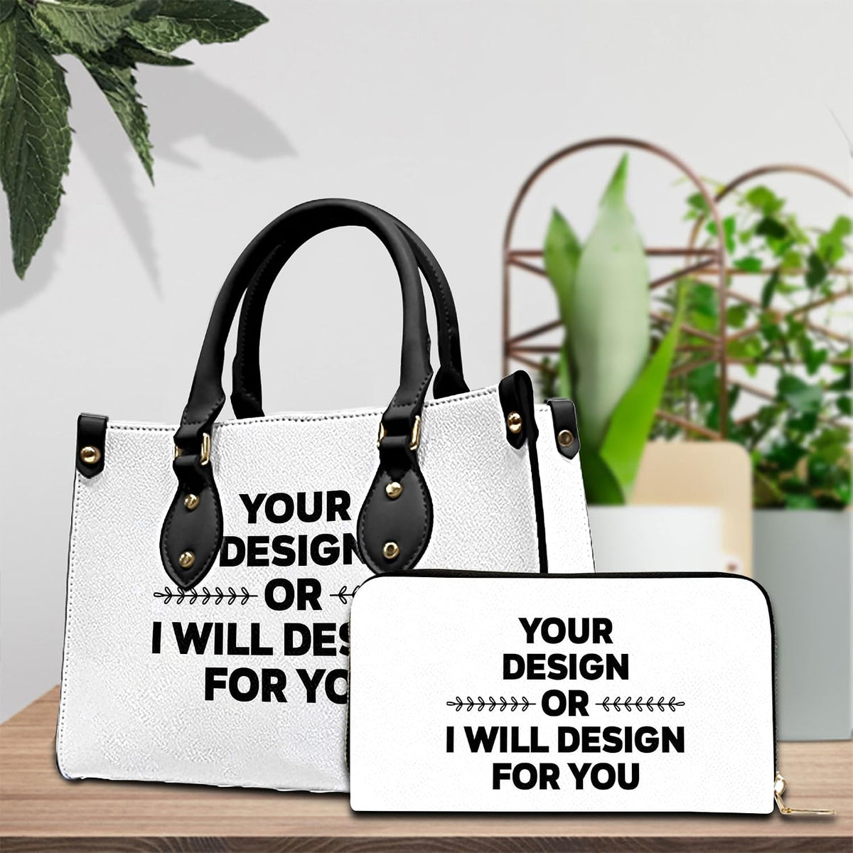 PREAUREUM "{split_values}" Personalized {collection_title} Leather Handbag