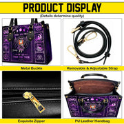 PREAUREUM "{split_values}" Personalized {collection_title} Leather Handbag