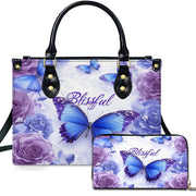 PREAUREUM "{split_values}" Personalized {collection_title} Leather Handbag