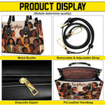 PREAUREUM "{split_values}" Personalized {collection_title} Leather Handbag
