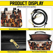 PREAUREUM "{split_values}" Personalized {collection_title} Leather Handbag