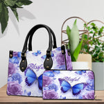 PREAUREUM "{split_values}" Personalized {collection_title} Leather Handbag