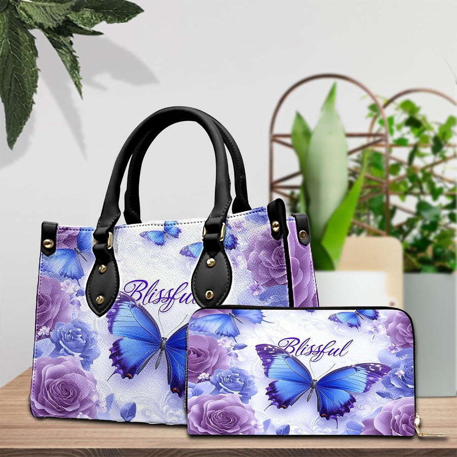 PREAUREUM "{split_values}" Personalized {collection_title} Leather Handbag
