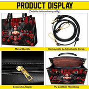 PREAUREUM "{split_values}" Personalized {collection_title} Leather Handbag