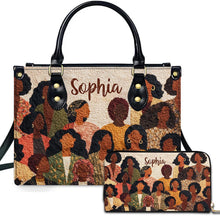 PREAUREUM "{split_values}" Personalized {collection_title} Leather Handbag