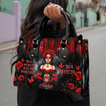 PREAUREUM "{split_values}" Personalized {collection_title} Leather Handbag
