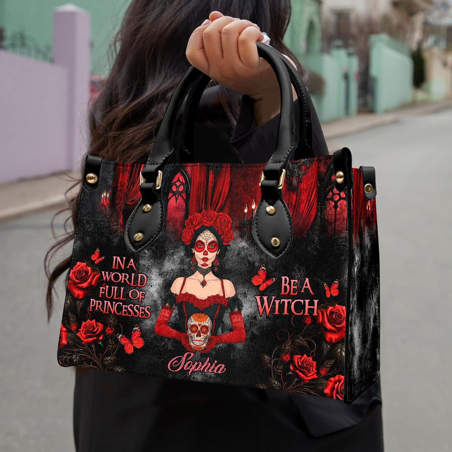PREAUREUM "{split_values}" Personalized {collection_title} Leather Handbag
