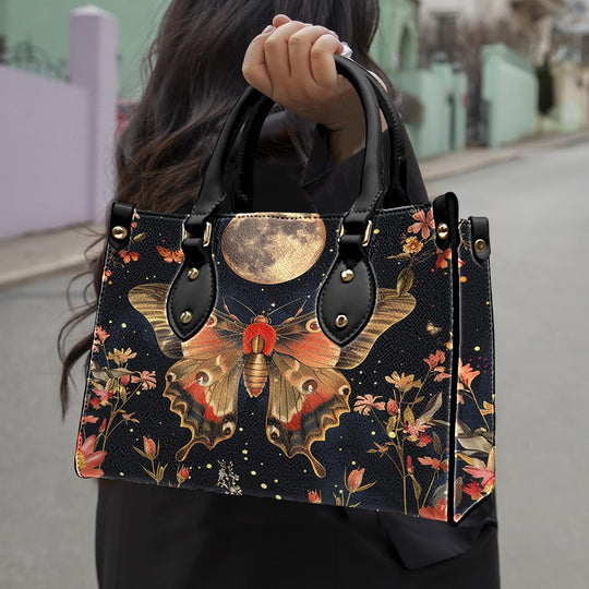 PREAUREUM "{split_values}" Personalized {collection_title} Leather Handbag