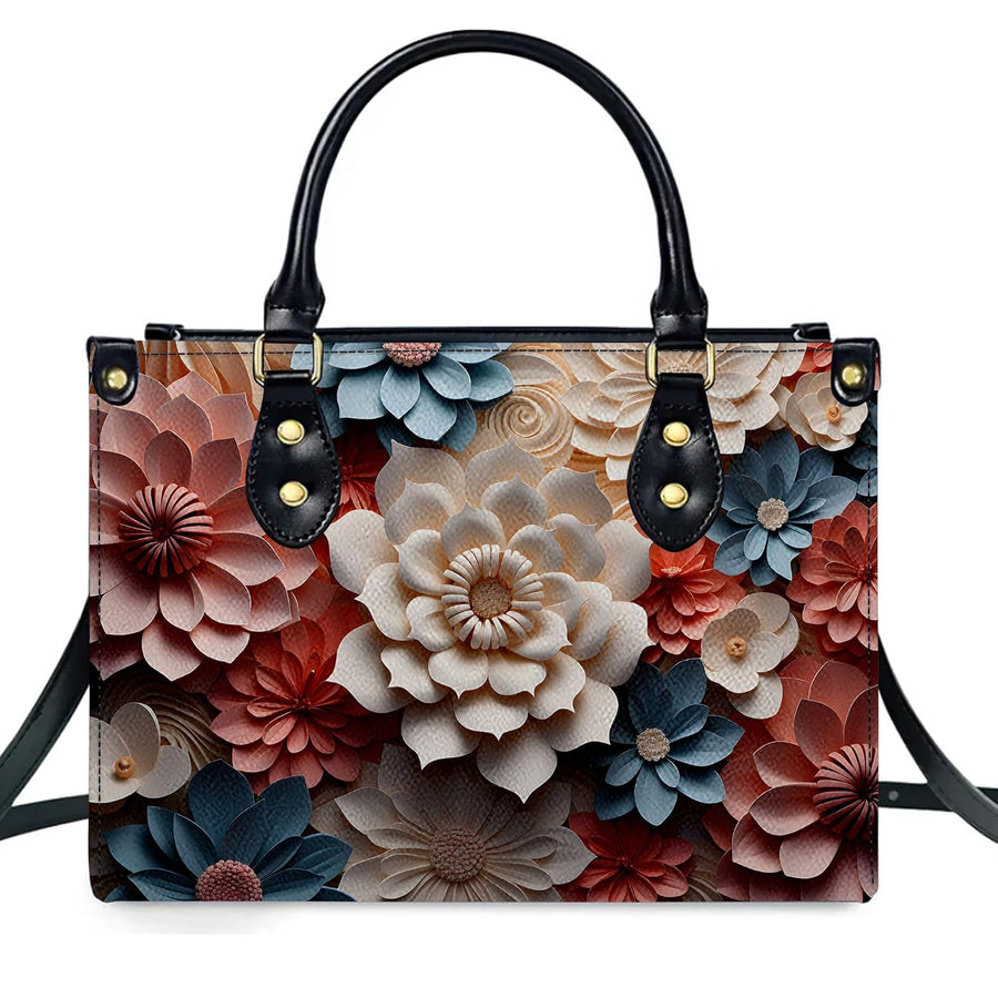 PREAUREUM "{split_values}" Personalized {collection_title} Leather Handbag