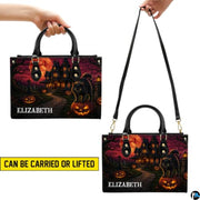 Personalized Witch Leather Bags, Halloween Purses For Women, Witch Art Bag, Spooky Halloween Purses, Holiday Gifts