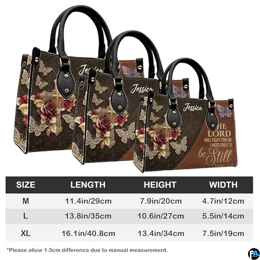 Personalized Christian Leather Handbag – Custom Purse Faith Gift for Mom, Grandma, Women Birthday or Christmas