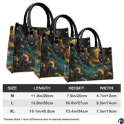 Handbag sizing chart comparing dimensions across Medium, Large, and Extra Large options