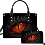 Personalized Fiery Dragon Eye Goth Handbag for Fantasy Enthusiasts