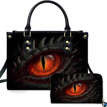 Personalized Fiery Dragon Eye Goth Handbag for Fantasy Enthusiasts