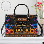 Personalized Book Lover Leather Bag, Just A Girl Who Loves Book Handbag With Name, Books Purse, Gifts For Readers, Writer