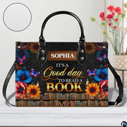 Personalized Book Lover Leather Bag, Just A Girl Who Loves Book Handbag With Name, Books Purse, Gifts For Readers, Writer
