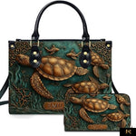 PREAUREUM "{split_values}" Personalized {collection_title} Leather Handbag