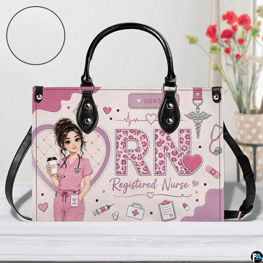 Detailed view of matching companion graphic featuring compact nurse illustration and medical icons.