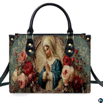 Lifestyle perspective highlighting shoulder carry of the Marian handbag with crossbody strap.