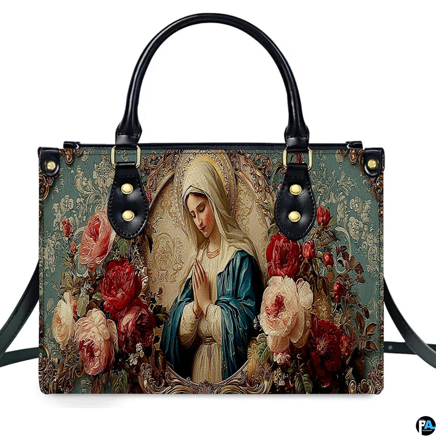 Lifestyle perspective highlighting shoulder carry of the Marian handbag with crossbody strap.