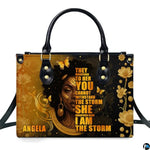 Personalized Leather Handbag for Black Women, Custom African Purse Bag Set, Birthday Meaningful Gifts for Mom, Friend