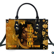 Personalized Leather Handbag for Black Women, Custom African Purse Bag Set, Birthday Meaningful Gifts for Mom, Friend