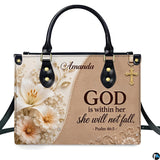 Sculpted Lily Biblical Scripture Christian Handbag