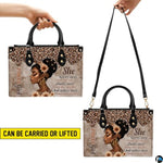 Personalized Leather Handbag for Black Women, Custom African Purse Bag Set, Birthday Meaningful Gifts for Mom, Friend