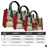 Interior compartment of the handbag arranged for everyday essentials.