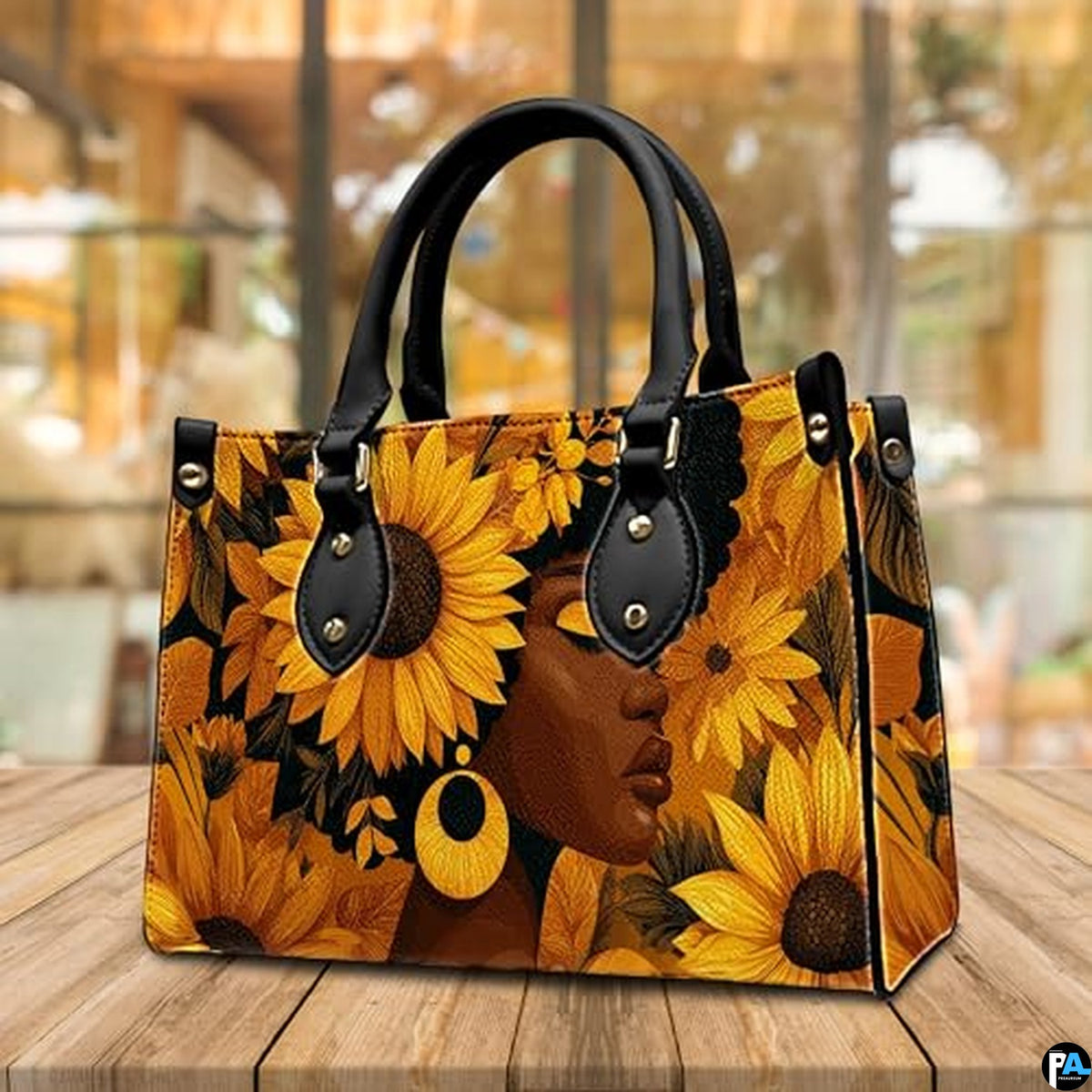 Personalized Black Women Leather Bag, Custom Name African Purses and Handbags Gifts for Mom Birthday Christmas Mothers Day