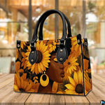 Personalized Black Women Leather Bag, Custom Name African Purses and Handbags Gifts for Mom Birthday Christmas Mothers Day