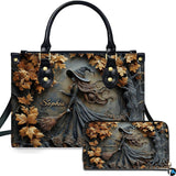 Autumn Witch Woodland Handbag and Matching Wallet Set