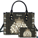 Custom Catholic Virgin Mary Leather Bag, Personalized Name Handbags and Purses for Christian Women Religious Bag Gifts