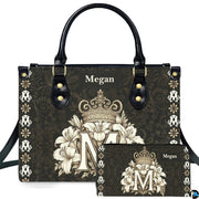 Custom Catholic Virgin Mary Leather Bag, Personalized Name Handbags and Purses for Christian Women Religious Bag Gifts