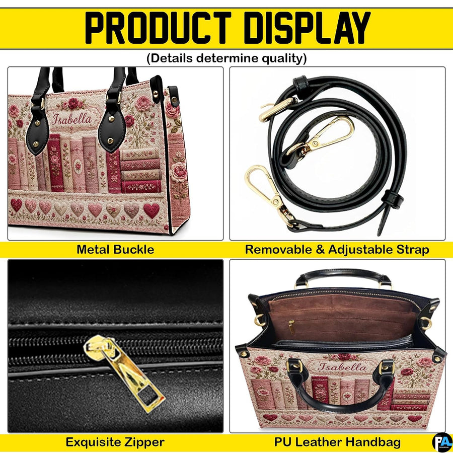 Top-down view of the handbag highlighting clean upper lines and dual carrying handles.