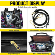 PREAUREUM "{split_values}" Personalized {collection_title} Leather Handbag
