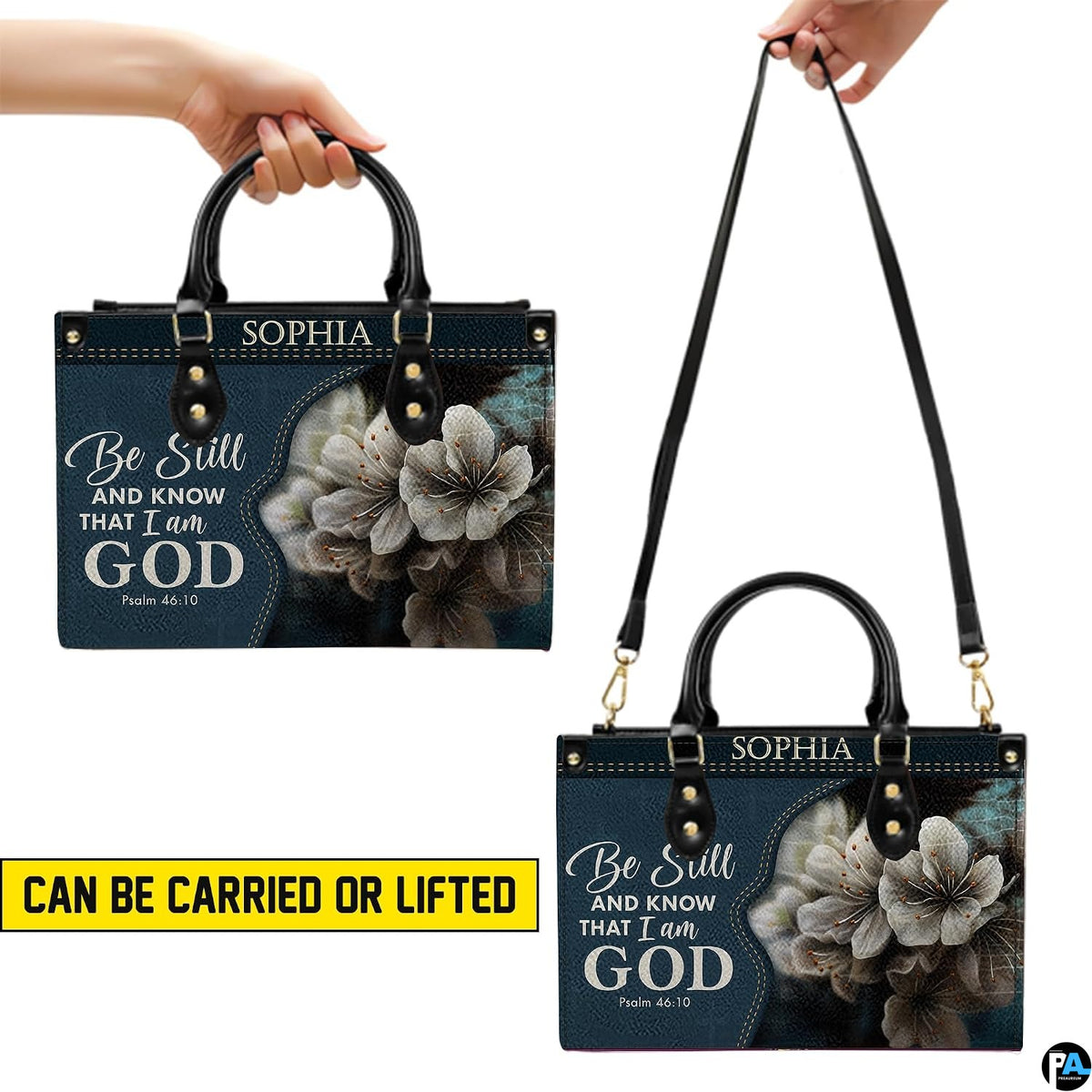 Demonstration of varied carrying orientations featuring both handheld and shoulder configurations.