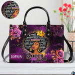 Detailed view of matching twin star afro queen zippered wallet