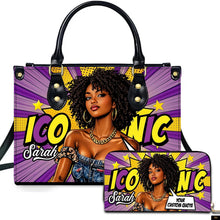 PREAUREUM "{split_values}" Personalized {collection_title} Leather Handbag