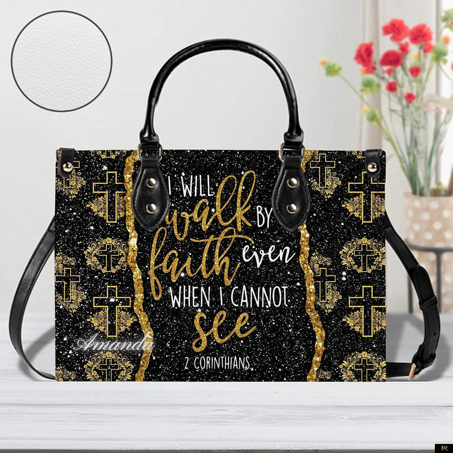 PREAUREUM "{split_values}" Personalized {collection_title} Leather Handbag