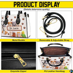 Bottom view of veterinary handbag showing flat rectangular base